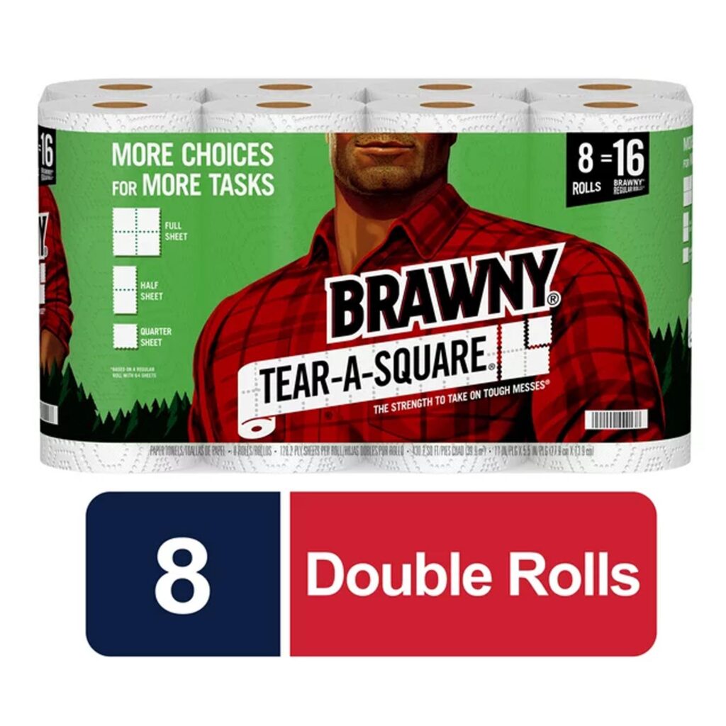 Brawny Tear-A-Square Paper Towels 8 Double Rolls for Sale Online Arizona - Pinedale General Store